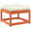Berkfield Garden Footstool with Cushions Wax Brown Solid Wood Pine 2