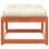 Berkfield Garden Footstool with Cushions Wax Brown Solid Wood Pine 5