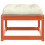Berkfield Garden Footstool with Cushions Wax Brown Solid Wood Pine 6