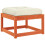Berkfield Garden Footstool with Cushions Wax Brown Solid Wood Pine 7
