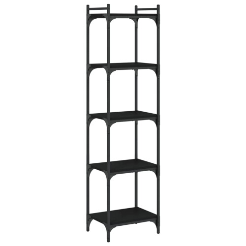 Berkfield Bookcase 5-Tier Black 40x30x154 cm Engineered Wood 1