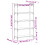 Berkfield Bookcase 5-Tier Black 80x30x154 cm Engineered Wood 9