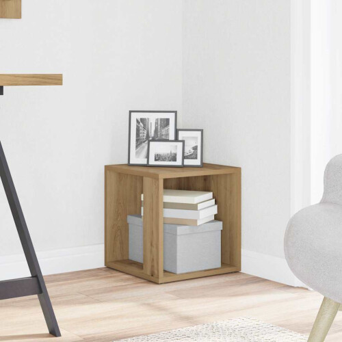 Berkfield Side Table Artisan Oak 33x33x34 cm Engineered Wood 2