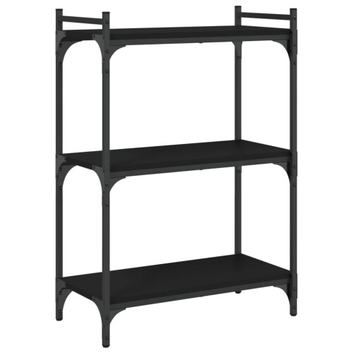 Berkfield Bookcase 3-Tier Black 60x30x86 cm Engineered Wood 1