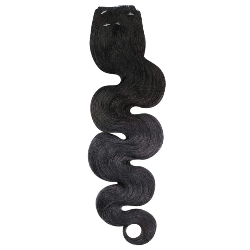 Unisex Balayage Halo Hair Extensions Real Remy Human Hair 14 Inch Invisible Wire Seamless Natural Blend