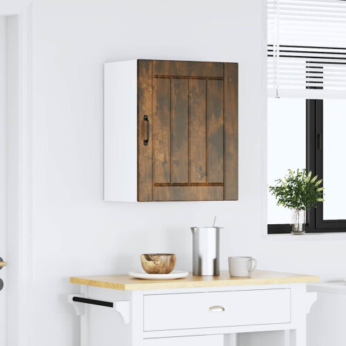 Berkfield Kitchen Wall Cabinet Lucca Smoked Oak Engineered Wood 2