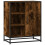 Berkfield Sideboard Smoked Oak 62x35x76 cm Engineered Wood 2