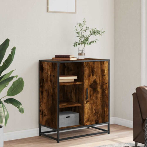 Berkfield Sideboard Smoked Oak 62x35x76 cm Engineered Wood 2