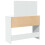Berkfield Dressing Table with LED White 100x40x120 cm 7