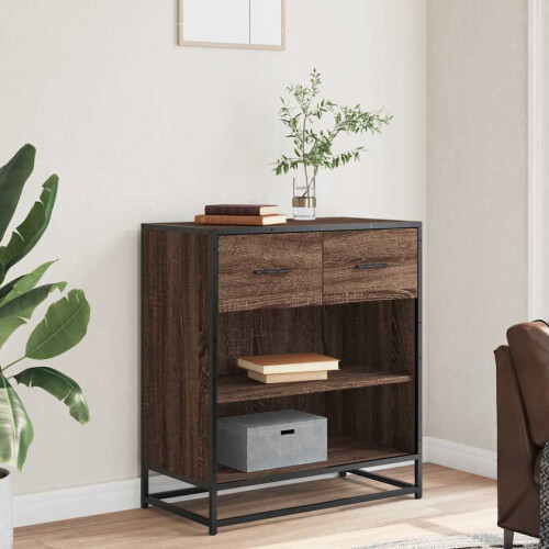 Berkfield Sideboard Brown Oak 68x35x76 cm Engineered Wood 2