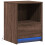 Berkfield Bedside Cabinet with LED Lights Brown Oak Engineered Wood 3