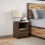 Berkfield Bedside Cabinet with LED Lights Brown Oak Engineered Wood 4