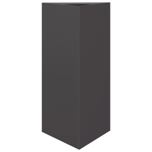 Berkfield Garden Planter Black Triangular 40x34.5x75 cm Steel 1