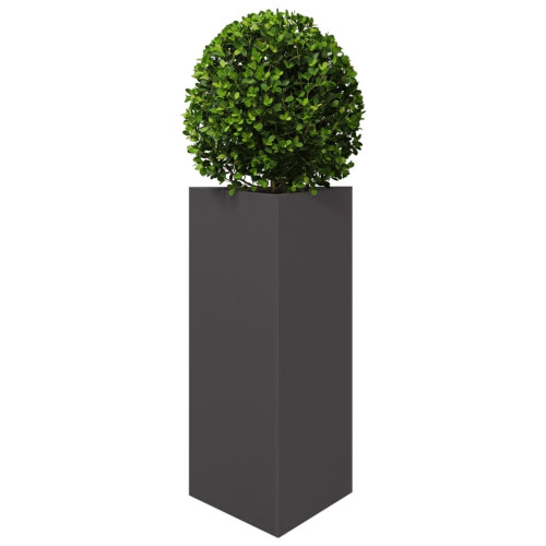 Berkfield Garden Planter Black Triangular 40x34.5x75 cm Steel 2