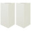 Berkfield Garden Planters 2 pcs White Triangular 50x43x75 cm Steel 2