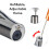 Refillable Metal Torch Lighter Windproof Blue Flame Adjustable Compact Design for Men Nickel 3