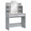 Berkfield Dressing Table with LED Lights Concrete Grey 96x40x142 cm 2