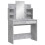 Berkfield Dressing Table with LED Lights Concrete Grey 96x40x142 cm 3