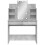 Berkfield Dressing Table with LED Lights Concrete Grey 96x40x142 cm 5