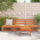 Berkfield Garden Sofas Armless 3 pcs Wax Brown 70x70x67 cm Solid Wood Pine 3
