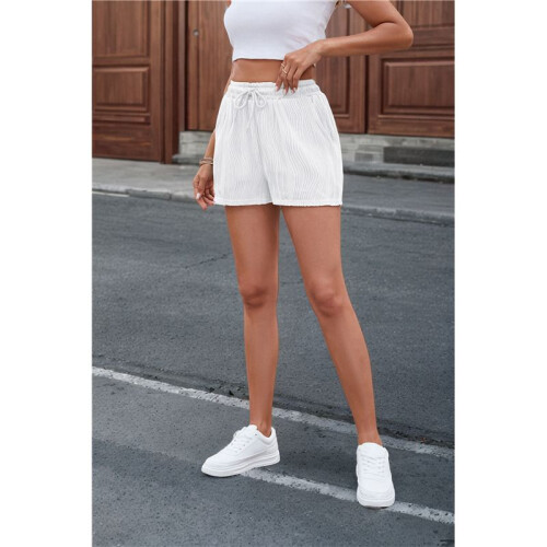 Activewear Lounge Textured Shorts White M 2