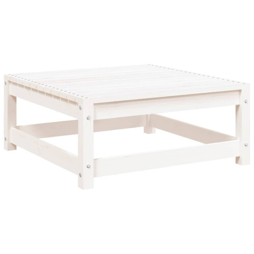 Berkfield Garden Footstool White 70x70x30 cm Solid Wood Pine 1