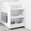 Berkfield Narrow Storage Trolley 3 Tier White Engineered Wood 3