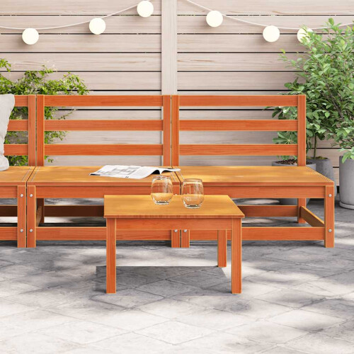 Berkfield Garden Sofas Armless 2 pcs Wax Brown 70x70x67 cm Solid Wood Pine 2