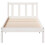 Berkfield Extra Long Bed Frame without Mattress White 80x220 cm Solid Wood Pine 4