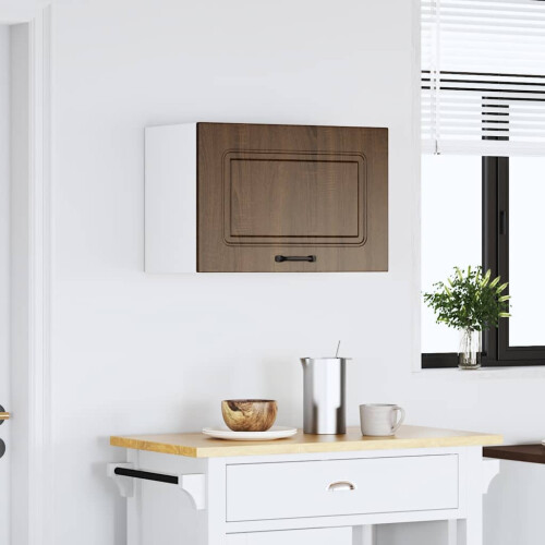Berkfield Kitchen Wall Cabinet Kalmar Brown Oak Engineered Wood 2