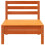 Berkfield Garden Sofa Armless Wax Brown Solid Wood Pine 4