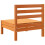 Berkfield Garden Sofa Armless Wax Brown Solid Wood Pine 6