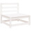 Berkfield Garden Sofa 3-Seater White Solid Wood Pine 5