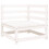 Berkfield Garden Sofa 3-Seater White Solid Wood Pine 7