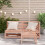 Berkfield Garden Sofa 2-Seater Solid Wood Douglas 3