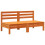 Berkfield Garden Sofas Armless 2 pcs Wax Brown Solid Wood Pine 2