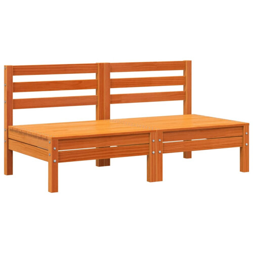 Berkfield Garden Sofas Armless 2 pcs Wax Brown Solid Wood Pine 1