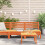 Berkfield Garden Sofas Armless 2 pcs Wax Brown Solid Wood Pine 3