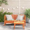 Berkfield Garden Sofas Corner 2 pcs Wax Brown Solid Wood Pine 3