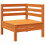 Berkfield Garden Sofas Corner 2 pcs Wax Brown Solid Wood Pine 4