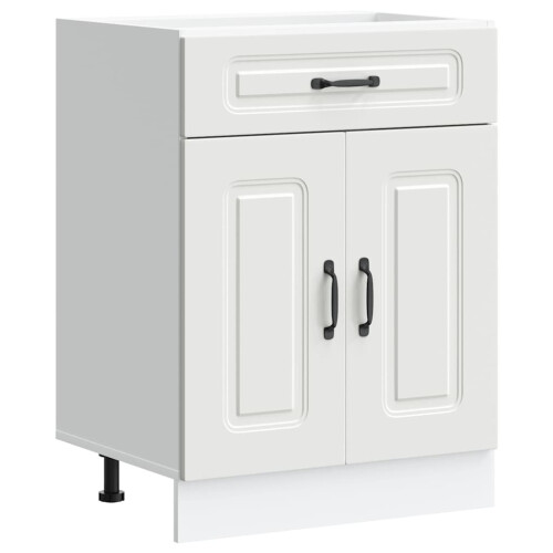 Berkfield Kitchen Base Cabinet Kalmar White Engineered Wood 1