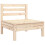 Berkfield Garden Sofa 3-Seater Solid Wood Pine 5