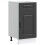 Berkfield Kitchen Base Cabinet Kalmar Black Engineered Wood 2