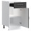 Berkfield Kitchen Base Cabinet Kalmar Black Engineered Wood 5