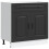 Berkfield Kitchen Base Cabinet Kalmar Black Engineered Wood 2