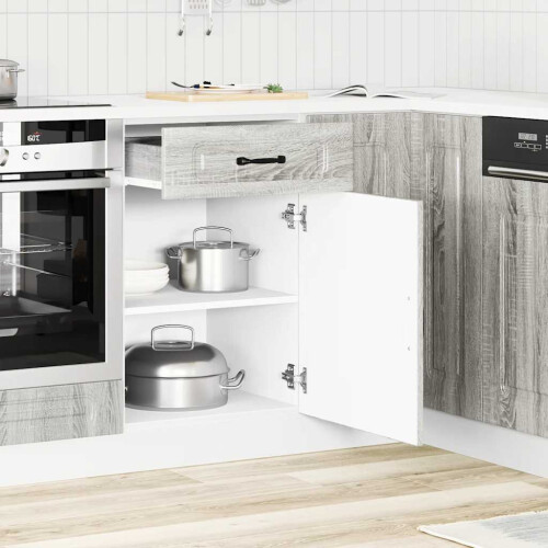 Berkfield Kitchen Base Cabinet Kalmar Grey Sonoma Engineered Wood 2