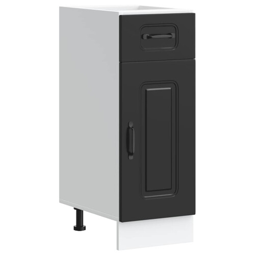 Berkfield Kitchen Base Cabinet Kalmar Black Engineered Wood 1