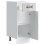 Berkfield Kitchen Base Cabinet Kalmar High Gloss White Engineered Wood 5