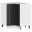 Berkfield Kitchen Corner Base Cabinet Kalmar Black Engineered Wood 2