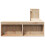 Berkfield Bedside Cabinet with Desk 232x122x75 cm Solid Wood Pine 5